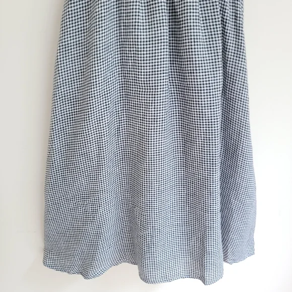 NWT Quince 100% European Linen Fit & Flare Midi Dress, Classic Mini Ginhgham, XS - Picture 3 of 12